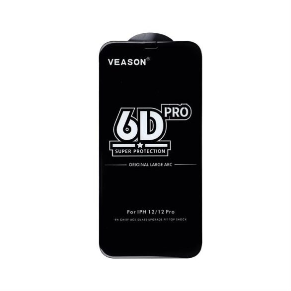 6D Pro Veason üveg - Xiaomi Redmi 12 fekete fólia