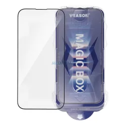   6D Pro Veason Könnyen applikálható üveg - Iphone 13 Pro Max / 14 Plus fekete fólia