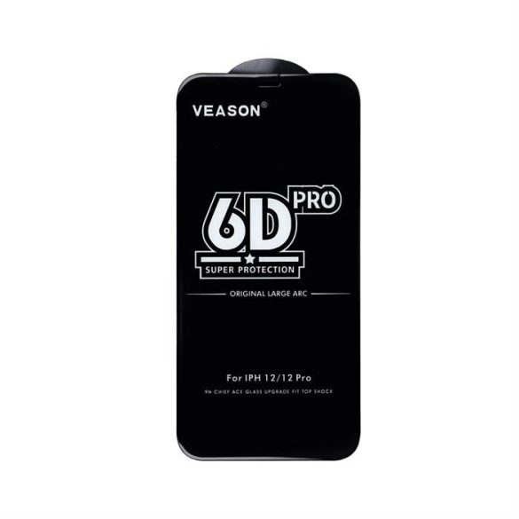 6D Pro Veason Glass - Iphone 15 Pro fekete fólia
