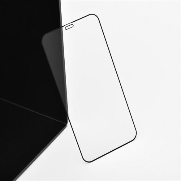 5D Full Glue edzett üveg - iPhone 14 Pro készülékhez (Matt) fekete fólia