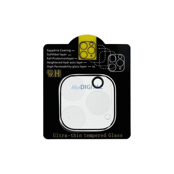 5D Full Glue kamera edzett üveg - iPhone 12 Pro átlátszó