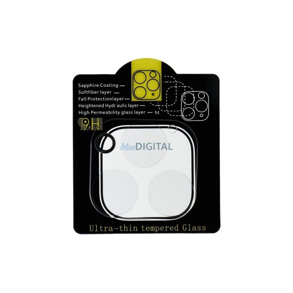 5D Full Glue Camera edzett üveg - iPhone 12 Pro Max átlátszó