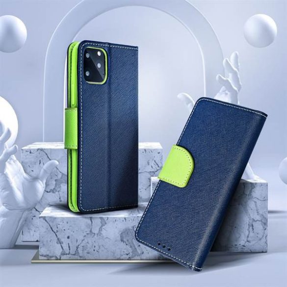 Fancy Book case XIAOMI Redmi 13c tengerészkék / lime tok