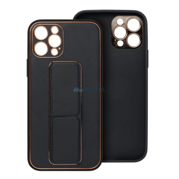 LEATHER CASE KICKSTAND tok Samsung Galaxy S23 FE - fekete