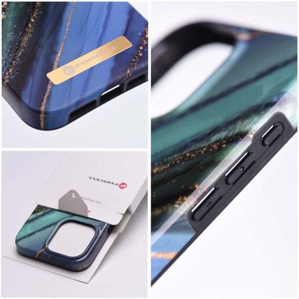 Forcell F-PROTECT Mirage (Jade Marble) MagSafe-kompatibilis tok iPhone 15 Pro Max - kék