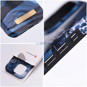 Forcell F-PROTECT Mirage (Ocean Marble) MagSafe-kompatibilis tok iPhone 15 Plus - kék