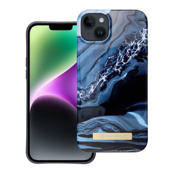 Forcell F-PROTECT Mirage (Ocean Marble) MagSafe-kompatibilis tok iPhone 14 Plus - kék