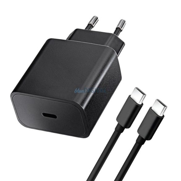 Blue Star hálózati töltő 1xUSB-C csatlakozóval és Type-C - Type-C kábellel - 3A 20W PD, QC 4.0