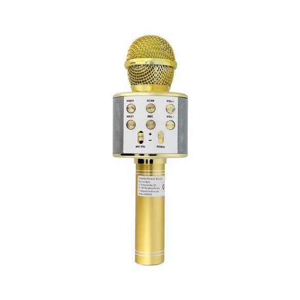 OEM CR58 multimédiás karaoke mikrofon - arany