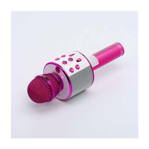 OEM CR58 multimédiás karaoke mikrofon - rózsaszín