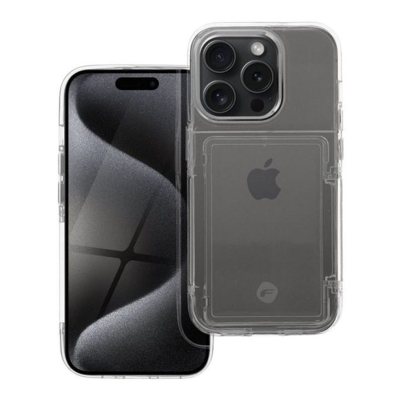 FORCELL F-PROTECT Crystal Pocket tok IPHONE 15 Pro átlátszó