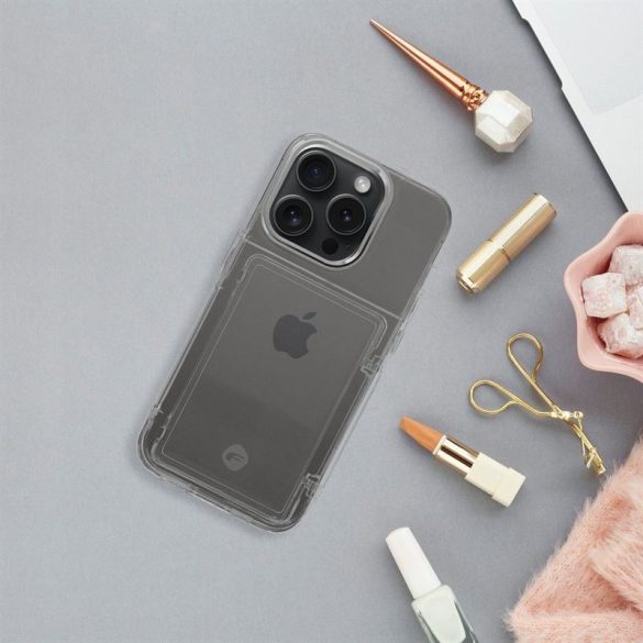 FORCELL F-PROTECT Crystal Pocket tok IPHONE 15 Pro átlátszó