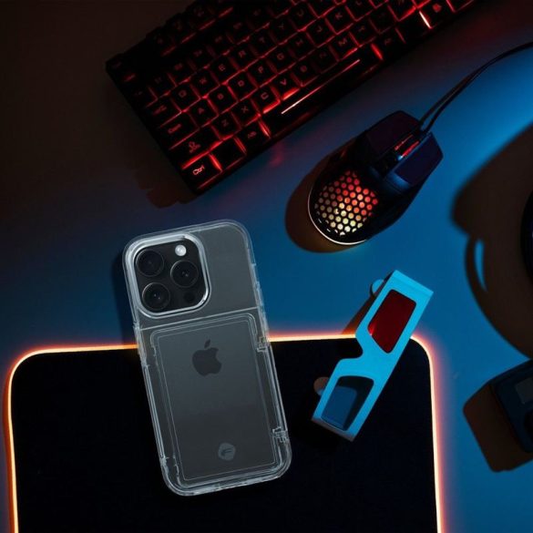 FORCELL F-PROTECT Crystal Pocket tok IPHONE 15 Pro átlátszó