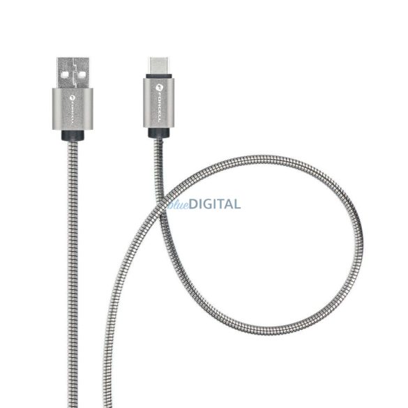 Forcell C234 USB-A - Type-C kábel 2.4A 1m ezüst színű