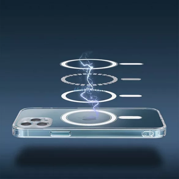 Clear Mag Cover (MID) Magsafe kompatibilis iPhone 14 PLUS tok