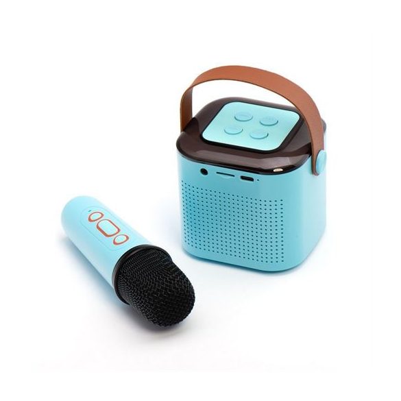 OEM Y1 LED-es Bluetooth hangszóró mikrofonnal - kék