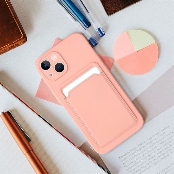 Kártyatartós tok Xiaomi Redmi Note 13 4G rózsaszín
