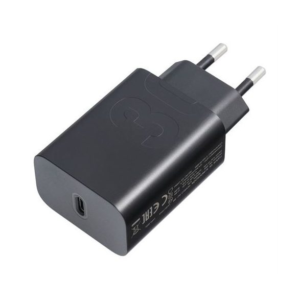 Motorola MC309 gyári hálózati töltő (csak fej) 1xUSB-C csatlakozással Turbo Power Charger 30W - fekete