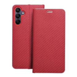   LUNA BOOK CARBON könyvtok Samsung Galaxy A15 4G / A15 5G - piros