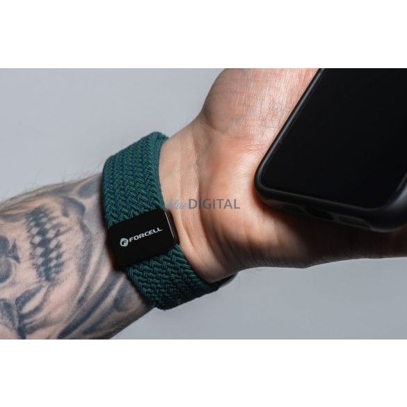 Forcell F-Design FA4 fonott mágneses csereszíj Apple Watch 42 / 44 / 45 / 49 mm - sötétzöld