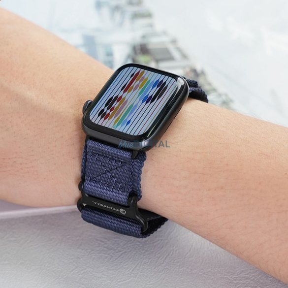 Forcell F-Design FA5 tépőzáras csereszíj Apple Watch 38 / 40 / 41 mm - kék