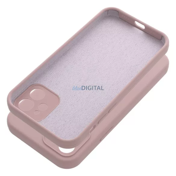 SILICONE tok 2mm iPhone 12 - rózsaszín