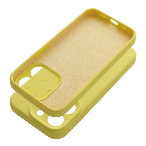 SILICONE tok 2mm iPhone 14 - sárga