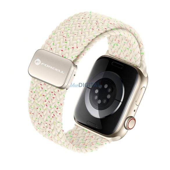 Forcell F-Design FA2 fonott mágneses csereszíj Apple Watch 38 / 40 / 41 mm - bézs