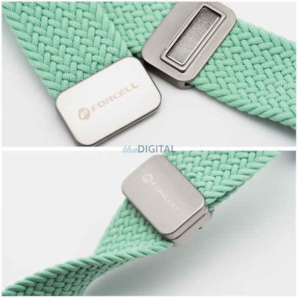 Forcell F-Design FA2 fonott mágneses csereszíj Apple Watch 42 / 44 / 45 / 49 mm - mentazöld