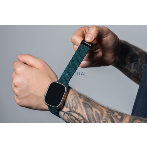 Forcell F-Design FA2 fonott mágneses csereszíj Apple Watch 38 / 40 / 41 mm - sötétzöld