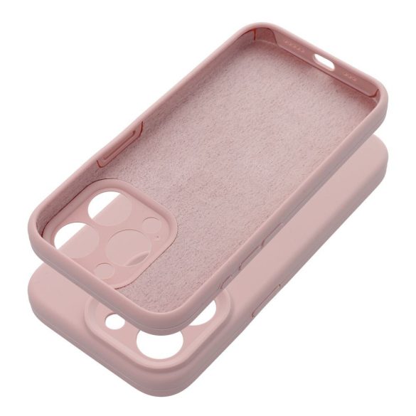 SILICONE tok 2mm iPhone 14 Pro - rózsaszín