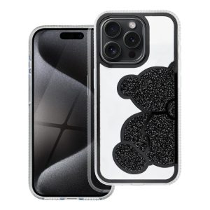 TEDDY BEAR tok iPhone 12 / 12 Pro - fekete