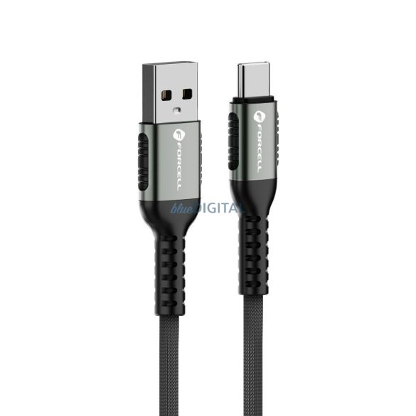 Forcell C256 F-Energy USB-A - Type-C kábel 3A 66W QC3.0 1.2m - fekete