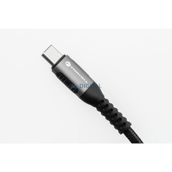 Forcell C256 F-Energy USB-A - Type-C kábel 3A 66W QC3.0 1.2m - fekete