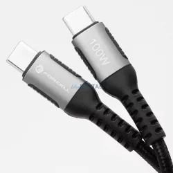   Forcell C260 F-Energy Type-C - Type-C kábel 5A 100W QC4.0 PD 1.2m - fekete