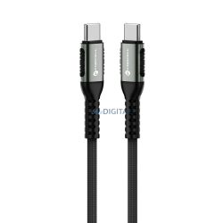   Forcell C263 F-Energy Type-C - Type-C kábel 5A 240W QC4.0 PD 1.2m - fekete