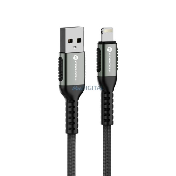 Forcell C257 F-Energy USB-A - Lightning kábel 2.4A 12W 1.2m - fekete