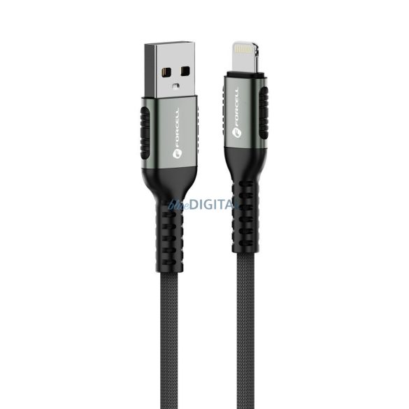 Forcell C257 F-Energy USB-A - Lightning kábel 2.4A 12W 1.2m - fekete