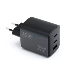   BLUE STAR travel charger GaN 4A 65W 2 x Type C + USB A PD QC4.0 VT-43 black