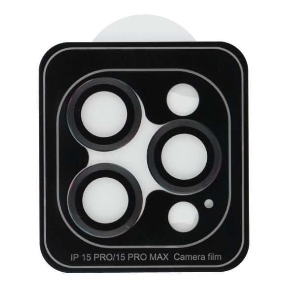 ProTECTOR kamera lencse védő fólia 9H iPhone 15 Pro / 15 Pro Max - fekete
