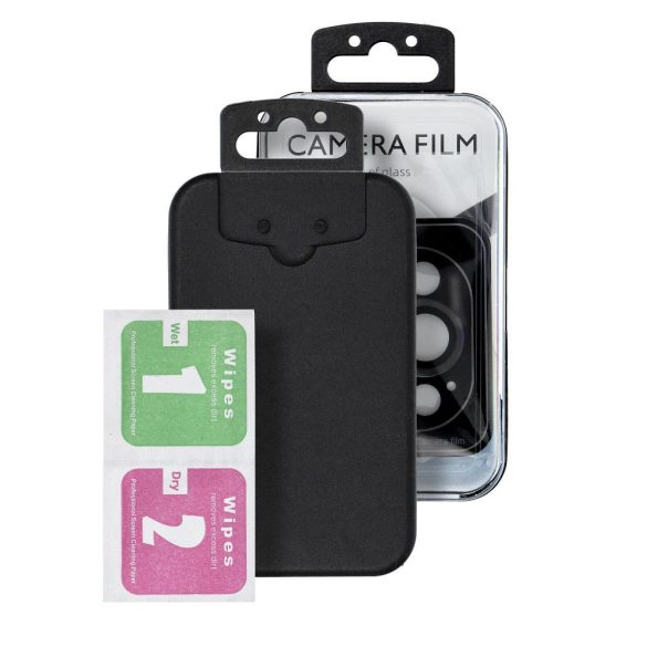 ProTECTOR kamera lencse védő fólia 9H iPhone 15 Pro / 15 Pro Max - fekete
