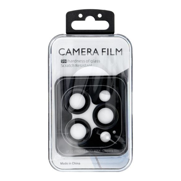 ProTECTOR kamera lencse védő fólia 9H iPhone 15 Pro / 15 Pro Max - fekete