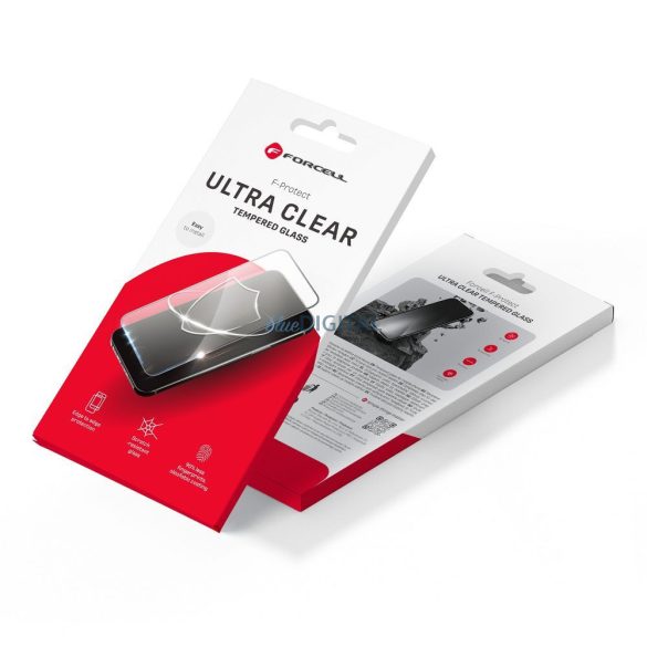 Forcell Ultra Clear Glass edzett üveg fekete szegéllyel iPhone 14 Pro