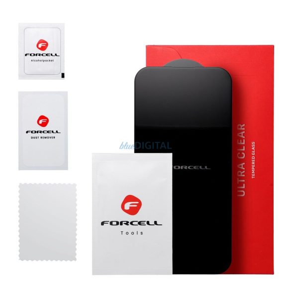 Forcell Ultra Clear Glass edzett üveg fekete szegéllyel Xiaomi Redmi 12