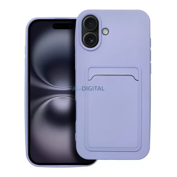 CARD kártyatartós tok iPhone 16 Plus - lila