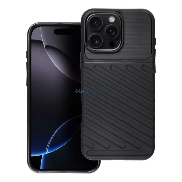 THUNDER tok iPhone 16 Pro Max - fekete