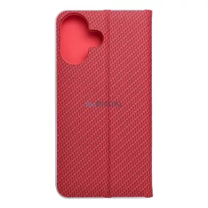 LUNA szénszálas könyvtok iPhone 16 - piros
