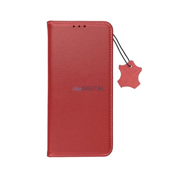 LEATHER CASE SMART PRO könyvtok iPhone 16 - bordó