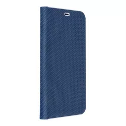 LUNA BOOK CARBON könyvtok iPhone 16 Plus - kék