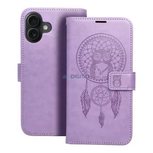 MEZZO könyvtok iPhone 16 Plus - lila álomfogó